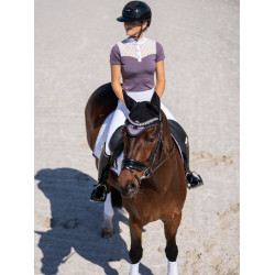 Tapis de dressage Equestrian Stockholm modern Blanc violet sombre