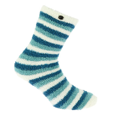 Chaussettes Equithème Chenille Ecru / saphir / bleu Blanc