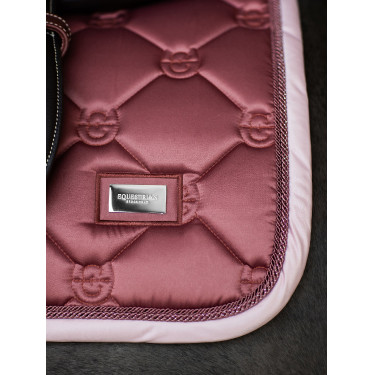 Tapis de selle Equestrian Stockholm jumping Rose amber Blanc
