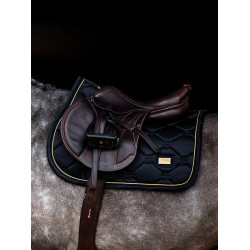 Tapis de selle Equestrian Stockholm jumping Noir or