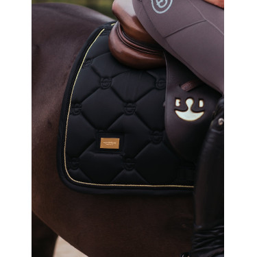 Tapis de selle Equestrian Stockholm jumping Noir or