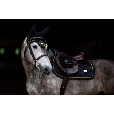 Tapis de selle Equestrian Stockholm jumping Noir or
