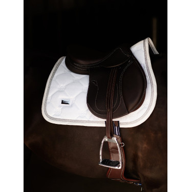 Tapis de selle Equestrian Stockholm jumping Blanc scintillant Tapis de selle Equestrian Stockholm jumping Blanc scintillant