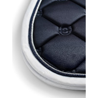 Tapis de selle Equestrian Stockholm jumping Bord blanc de minuit Bleu marine