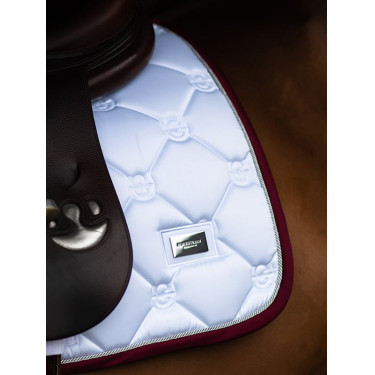 Tapis de selle Equestrian Stockholm jumping Blanc bordeaux Tapis de selle Equestrian Stockholm jumping Blanc bordeaux