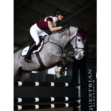 Tapis de selle Equestrian Stockholm jumping Blanc bordeaux Tapis de selle Equestrian Stockholm jumping Blanc bordeaux