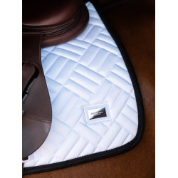 Tapis de selle Equestrian Stockholm jumping Modern Blanc noir édition