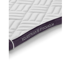 Tapis de selle Equestrian Stockholm jumping Modern Blanc violet sombre Tapis de selle Equestrian Stockholm jumping Modern Blanc violet sombre