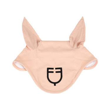 Bonnet anti-mouches Equestro cube stretch technical avec logo Rose caméo Bonnet anti-mouches Equestro cube stretch technical avec logo Rose caméo