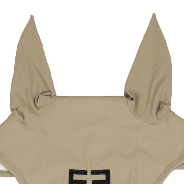 Bonnet anti-mouches Equestro cube stretch technical avec logo Oxford tan Rose Bonnet anti-mouches Equestro cube stretch technical avec logo Oxford tan Rose