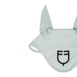 Bonnet anti-mouches Equestro cube stretch technical avec logo Brume grise Bleu Bonnet anti-mouches Equestro cube stretch technical avec logo Brume grise Bleu