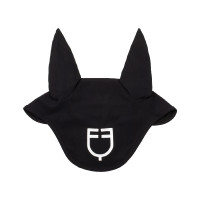 Bonnet anti-mouches Equestro cube stretch technical avec logo Noir
