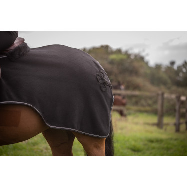 Couvre-reins polaire Diagonal Paddock Sports Noir