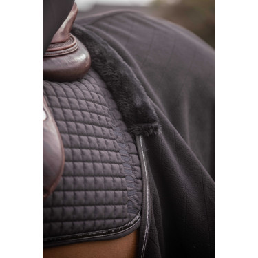 Couvre-reins polaire Diagonal Paddock Sports Noir
