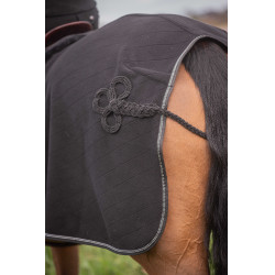 Couvre-reins polaire Diagonal Paddock Sports Noir