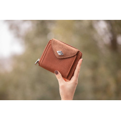 Porte Monnaie Pénélope Clémence Cognac Marron