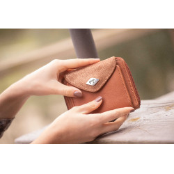 Porte Monnaie Pénélope Clémence Cognac Marron