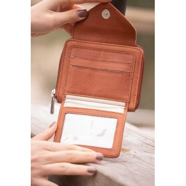 Porte Monnaie Pénélope Clémence Cognac Marron