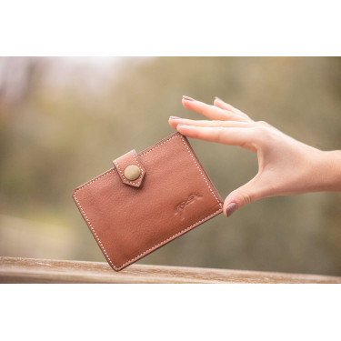 Porte-Carte Pénélope Cartoon Cognac Marron