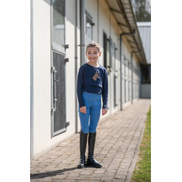 Legging Mia fond 1/1 en silicone HKM Bleu Legging Mia fond 1/1 en silicone HKM Bleu