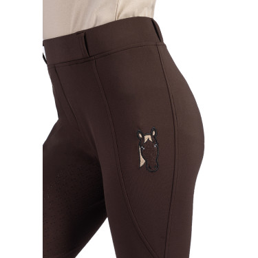 Legging Mia fond 1/1 en silicone HKM Marron foncé Legging Mia fond 1/1 en silicone HKM Marron foncé