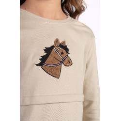 Polo à manches longues Mia HKM Beige Polo à manches longues Mia HKM Beige