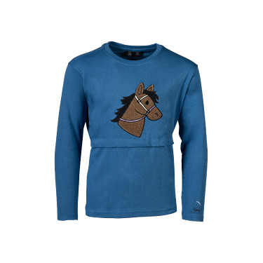 Polo à manches longues Mia HKM Bleu Polo à manches longues Mia HKM Bleu