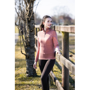 T-shirt fonctionnel Supersoft II HKM Cuivre Marron