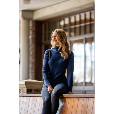 T-shirt manches longues col roulé Eva HKM Bleu foncé T-shirt manches longues col roulé Eva HKM Bleu foncé