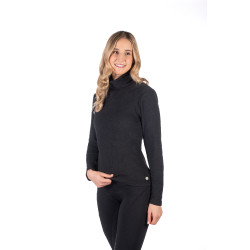 T-shirt manches longues col roulé Eva HKM Noir T-shirt manches longues col roulé Eva HKM Noir