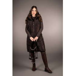 Doudoune longue Arezzo Lauria Garrelli Marron foncé