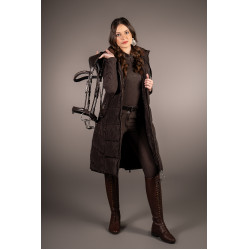 Doudoune longue Arezzo Lauria Garrelli Marron foncé
