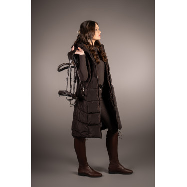 Doudoune longue Arezzo Lauria Garrelli Marron foncé