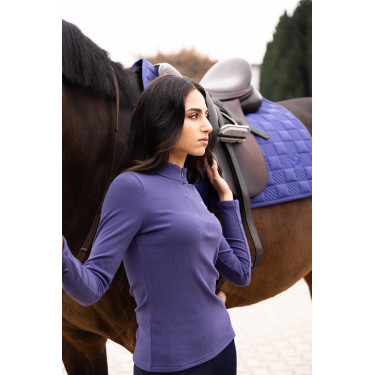 Polo à manches longues Arezzo Soft Lauria Garrelli Indigo Bleu