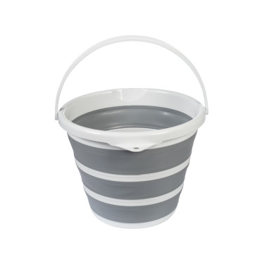 Seau à clapet HKM Noir / gris Seau à clapet HKM Noir / gris