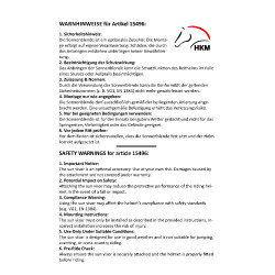 Visière pour casque Sunblock HKM Noir