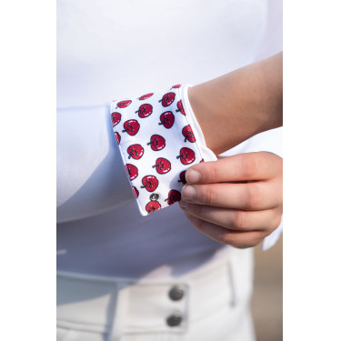 Polo de concours Hunter manches longues HKM Blanc