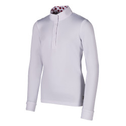 Polo de concours Hunter Kids manches longues HKM Blanc