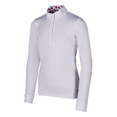 Polo de concours Hunter Kids manches longues HKM Blanc