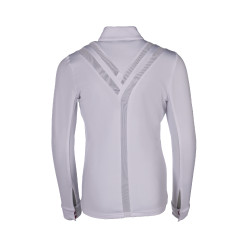 Polo de concours Hunter Kids manches longues HKM Blanc