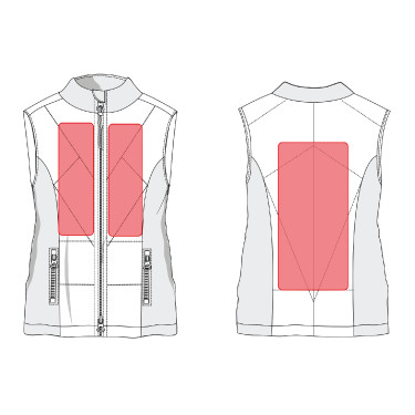 Gilet chauffant Slimline Style HKM Bleu foncé