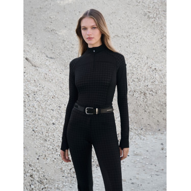 Haut à col zippé LeMieux Aspen Motif pied-de-poule