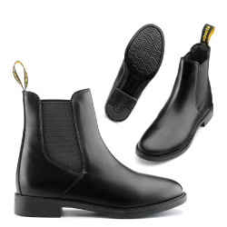 Boots Daslö cuir synthetique enfant Noir