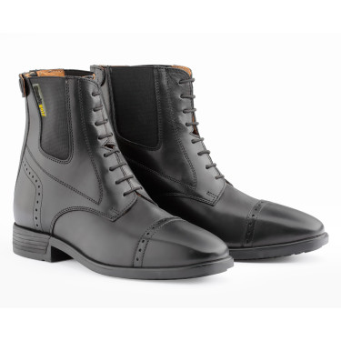 Boots Daslö Gold cuir lacets élastiques Noir Boots Daslö Gold cuir lacets élastiques Noir