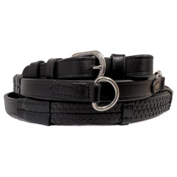 Rênes Canter Howlett caoutchouc à arrétoirs Noir Rênes Canter Howlett caoutchouc à arrétoirs Noir