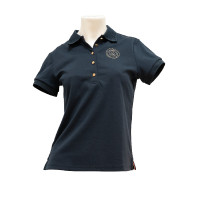 Polo piqué manches courtes Flags & Cup femme Anzia Marine Bleu marine