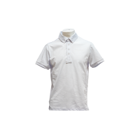 Polo de concours Flags & Cup manches courtes homme San Remo Blanc Polo de concours Flags & Cup manches courtes homme San Remo Blanc