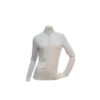 Polo de concours Flags & Cup Andria femme manches longues Blanc