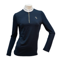 Polo de concours Flags & Cup Andria femme manches longues Marine Bleu marine