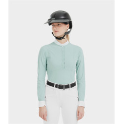Chemise Horse Pilot manches longues femme Aerolight Vert d'eau Bleu